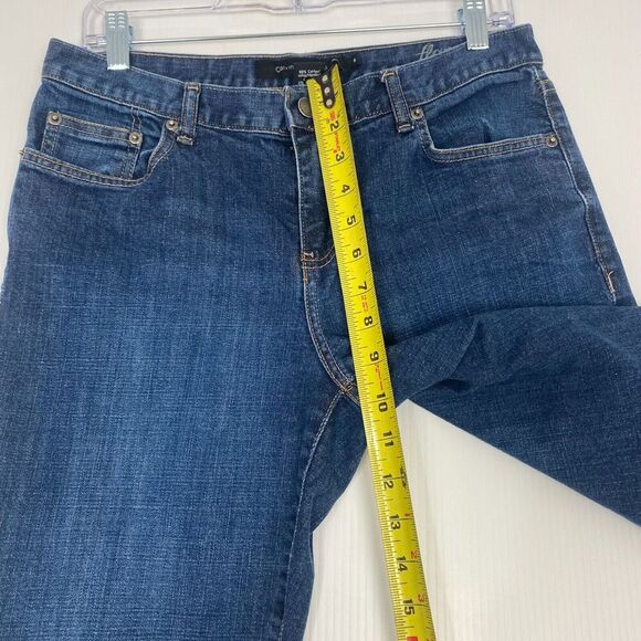 Calvin Klein Flare Bootcut Blue Jeans Women's Size 10 Stretch‎ embroidery - Picture 12 of 16